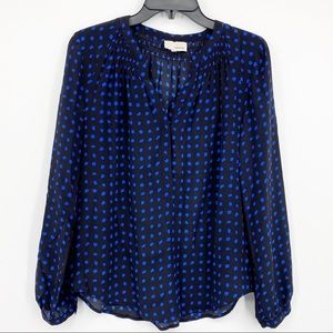 The Korner Silk Polka Dot Blouse Sz S